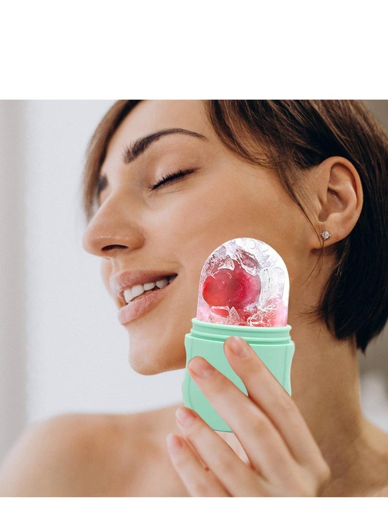 قالب سيليكون لصنع الثلج مع فرشاة لتدليك الوجه برودة منعشة لبشرتك - Image 4